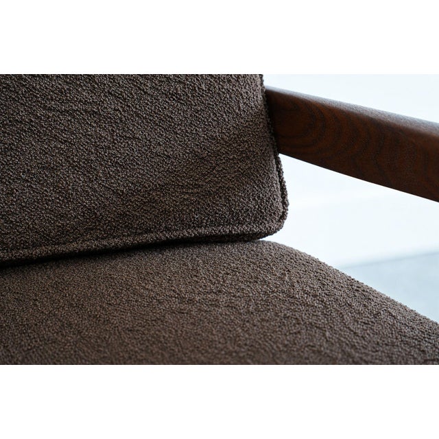 Brown Walnut Lounge Chairs by Edmond J. Spence, C. 1950s For Sale - Image 8 of 10