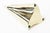 Vintage Pyramid Brass Triangle Sculpture With Random Holes For Sale - Image 9 of 10