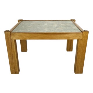 Scandinavian Wood and Ceramic Table, Sweden, 1970s For Sale