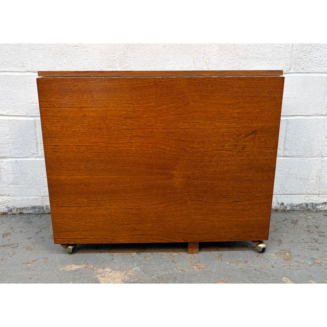Mid 20th Century Drop Leaf Hide a Way Table W/ Four Folding Chairs For Sale - Image 9 of 18