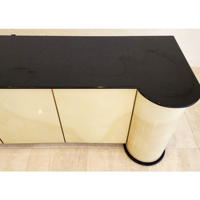 Ernest C Masi Goatskin Sideboard Credenza Style of Karl Springer For Sale - Image 9 of 18