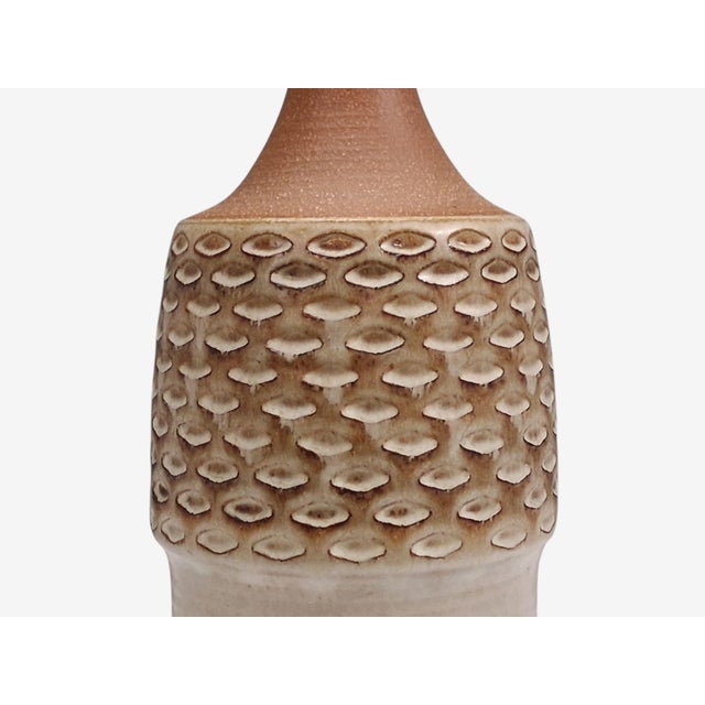 Brown 1960s Søholm Stentøj, Large Table Lamp, Beige Stoneware For Sale - Image 8 of 11