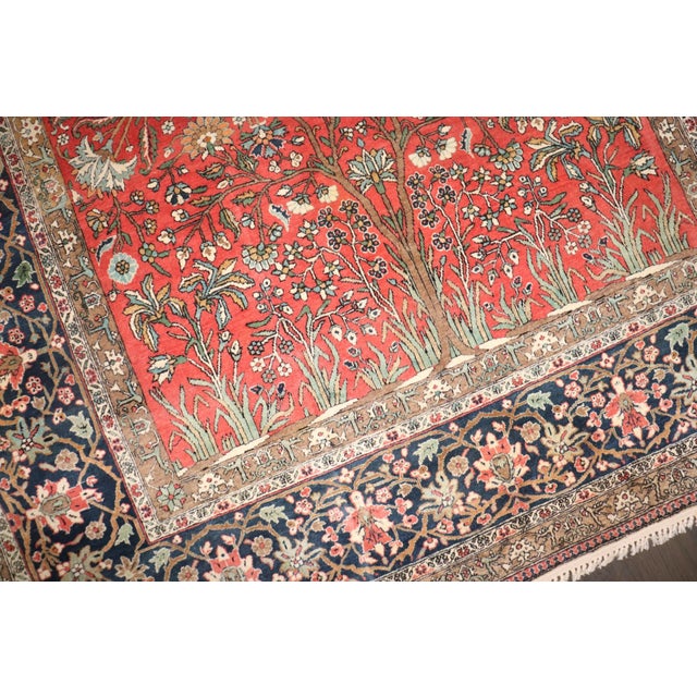 Late 19th Century 19th Century Mohtasham Prayer Rug - 4'4" x 6'7" For Sale - Image 5 of 12