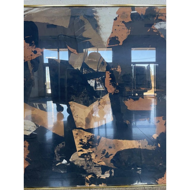 Mia Blumenstock (American, ? – 2018) Untitled Abstract Composition Unsigned and undated. Oil and collage on canvas. Framed...