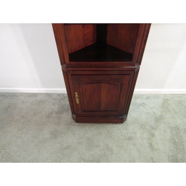Traditional Statton Solid Cherry Corner Bookcase For Sale - Image 3 of 8