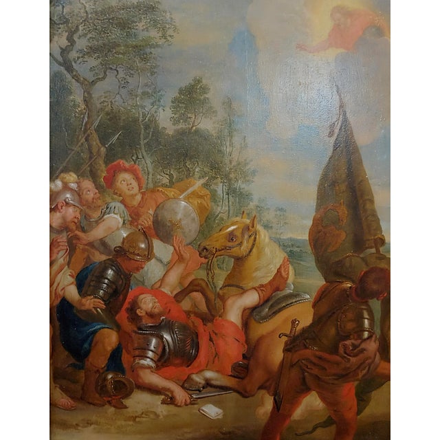 Neoclassical 16th/17th Century Old Master Oil Painting, Wounded Warrior For Sale - Image 3 of 11