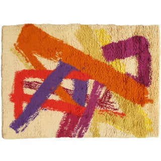 Vintage Swedish Rya Carpet - 4'6" x 6'5" For Sale