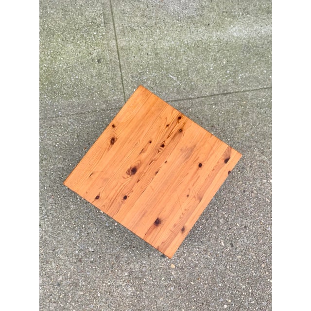 1970s Side Table in Pine in the Style of Roland Wihelmsson For Sale - Image 9 of 10