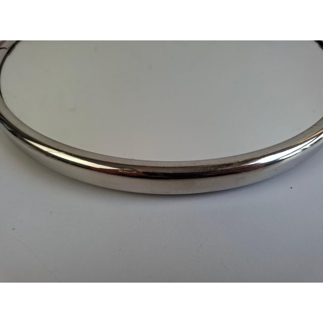 Czechoslovak Art Deco Functionalist Chrome and Mirrored Serving Tray, 1930s For Sale - Image 3 of 16