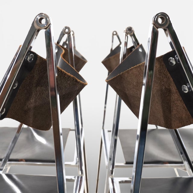 Folding Dining Chairs by Fantoni&Geraci for Lübke, 1969, Set of 4 For Sale - Image 10 of 18