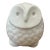 Vintage Petite White Porcelain Owl Sculpture From Patricia Moore Gallery in Aspen For Sale