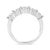 Contemporary 14K White Gold 1.00 Cttw Brilliant Round Cut Diamond 5-Stone Band Ring (H-I Color, SI2-I1 Clarity) - Ring - Size 7 For Sale - Image 3 of 5