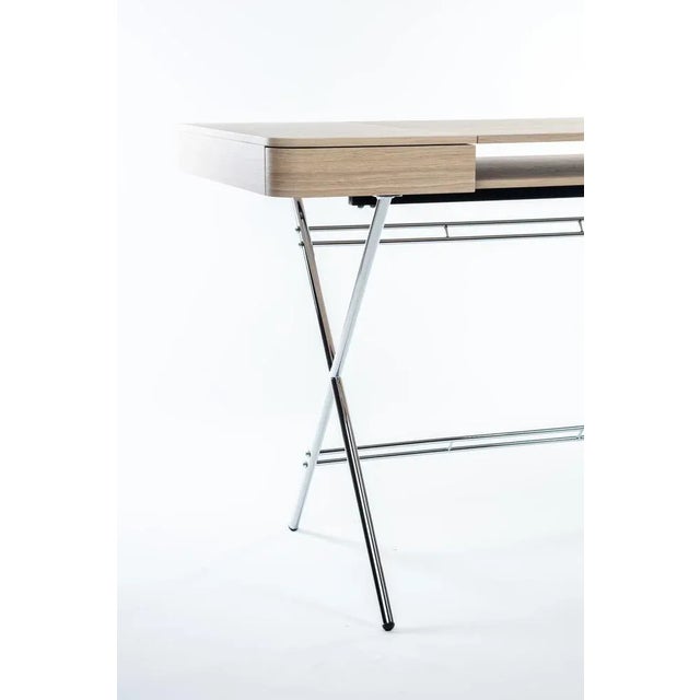 Metal Cosimo Desk with Natural Oak Veneer Top by Marco Zanuso Jr. for Adentro, 2023 For Sale - Image 7 of 8