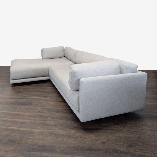 2020s Blu Dot Sunday Modern Light Gray Sectional Sofa With Chaise For Sale - Image 5 of 13