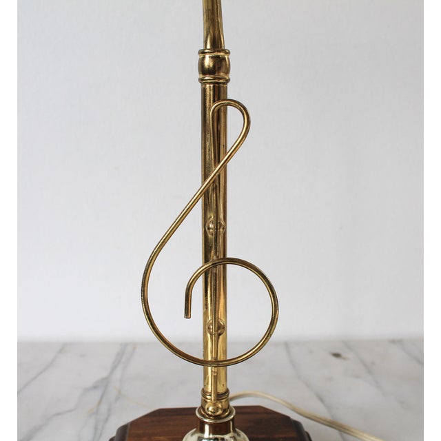 Brass Vintage Brass Adjustable Musical Note Piano Lamp For Sale - Image 8 of 18