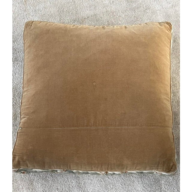 Antique French Aubusson Tapestry Pillow Cushion Large 21" Cherub Lyre Book For Sale In Atlanta - Image 6 of 12