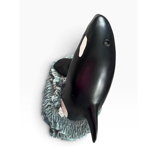Vintage 1990 Sandicast #286 Orca Whale Sculpture, Sandra Brue For Sale In Portland, ME - Image 6 of 7