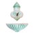 Vintage Royal Haeger Mint Green Lion Head Wall Lavabo – 1960s Mediterranean Revival Ceramic Fountain For Sale