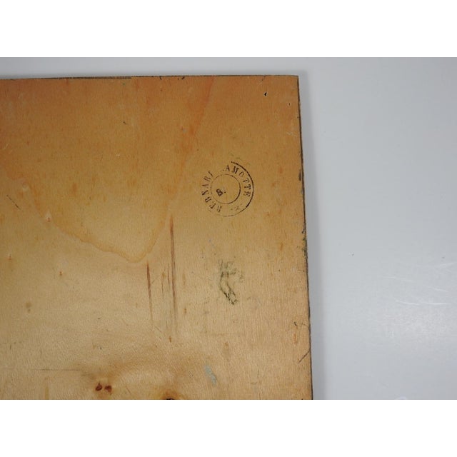 Mid 20th century oil on canvas mounted on wood panel impressionist painting of a man and woman in conversation by Bernard...