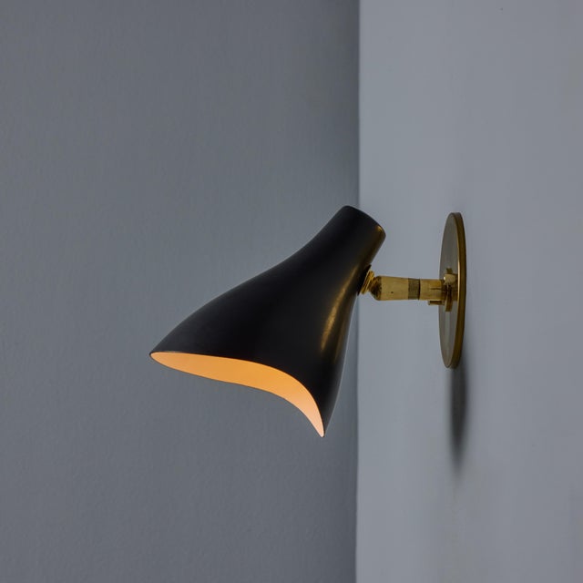 Arteluce 1950s Gino Sarfatti Model #10 Sconce for Arteluce in Black For Sale - Image 4 of 12