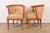 Harold Schwartz for Romweber Mid-Century Modern Sculpted Oak Tub Chairs, Pair For Sale - Image 10 of 12
