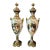 French Style Porcelain Vase With Romantic Couple Artwork, Gold Leaf & Bronze Accents For Sale