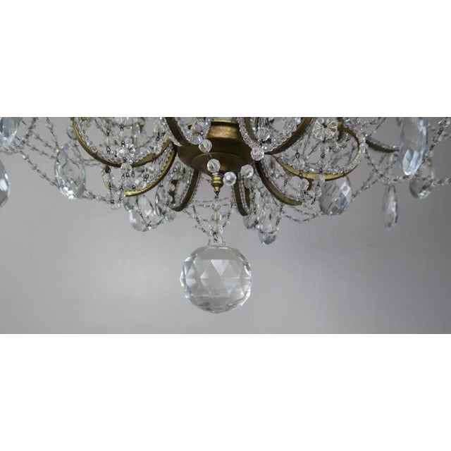 French Crystal Beaded 8-Arm Chandelier, 20th Century For Sale - Image 11 of 12