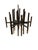 Vintage Lightolier Brass 36 Light Chandelier by Gaetano Sciolari For Sale - Image 12 of 14