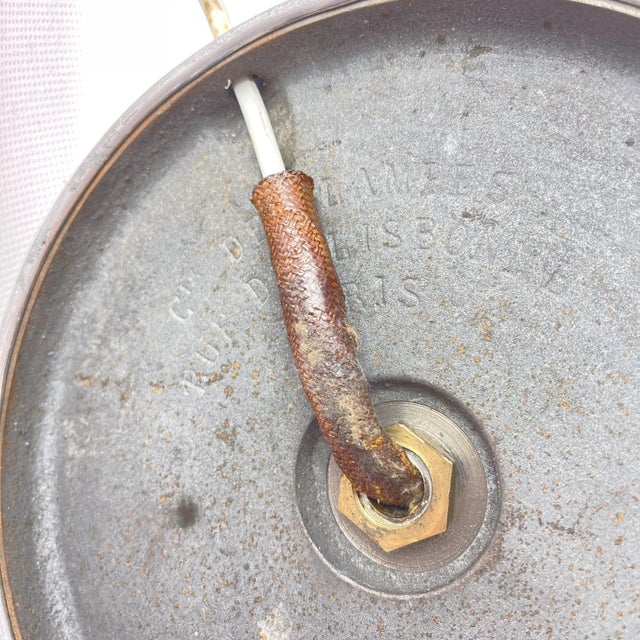 White Art Deco French Table Lamp, 1930s For Sale - Image 8 of 12