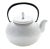 Japanese Mid Century Japanese Ceramic White Tea-Pot With Iron Handle For Sale - Image 3 of 12