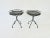 Woodard Furniture Co. Mid 20th Century Woodard Gloss Black Round Top Sculptura Side Tables - A Pair For Sale - Image 4 of 11