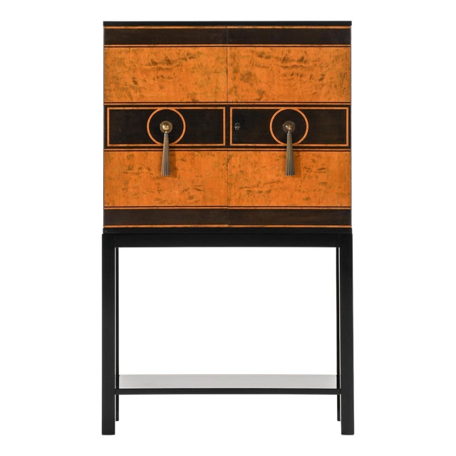 Cabinet in Birch and Lacquer by Otto Schulz, 1930s For Sale