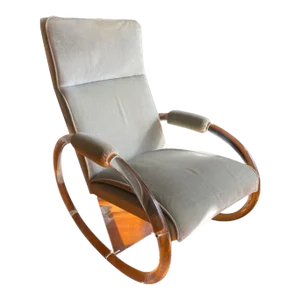 1970s Charles Hollis Jones Modernist Tubular Lucite Rocker
