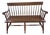Mid-Century American Spindle-Back Deacon Bench For Sale