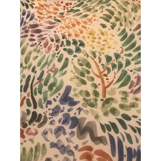 Vintage Clarence House “Sole” by Kazumi Fabric- 5 1/2 Yards For Sale