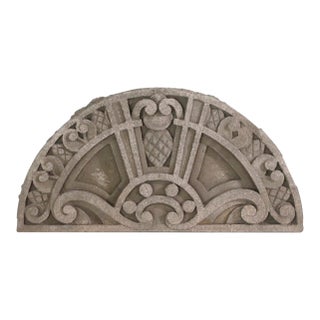 Late 19th Century Carved Arched Pineapple Pediment For Sale