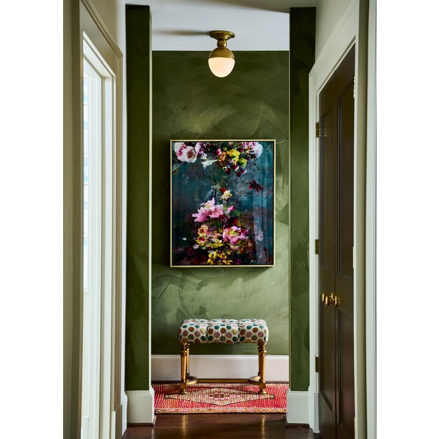 Transitional Phillip Jeffries Suede Lounge Collection - Lush Olive Wallpaper For Sale - Image 3 of 3