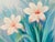 1970s 1970s White Lotus Oil on Canvas American Painting R Francis For Sale - Image 5 of 5