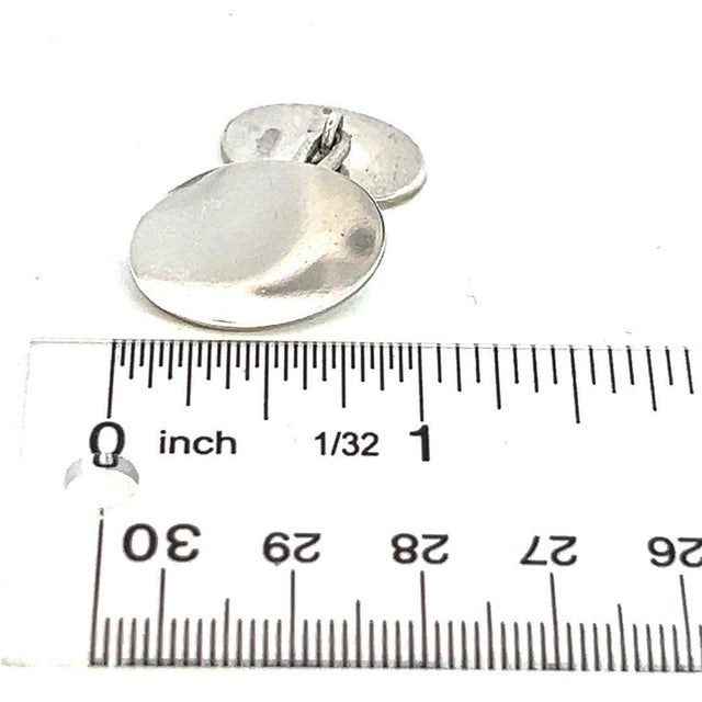 1990s Pair of Tiffany & Co Estate Cufflinks Sterling Silver For Sale In New York - Image 6 of 6