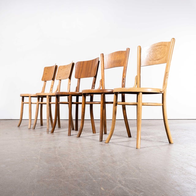 Bentwood Debrecen Panel Back Dining Chairs, 1940s, Set of 4 For Sale - Image 3 of 18