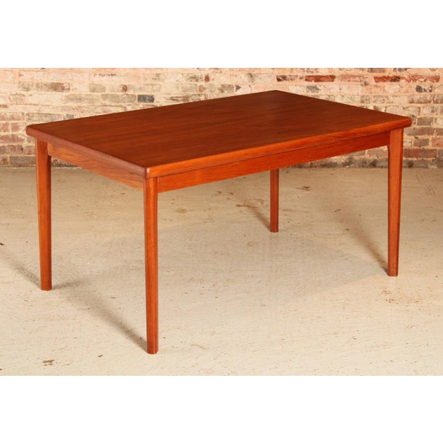 Mid-Century Danish Teak Extending Dining Table, 1960s For Sale - Image 3 of 11