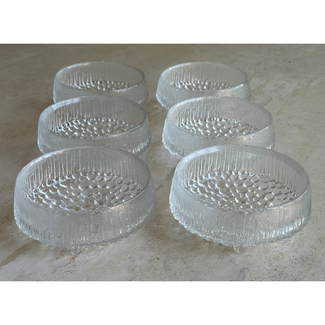 Vintage set of 6 Iittala Ultima Thule dessert bowls. Designed by Tapio Wirkkala in 1968, this classic design resembles...