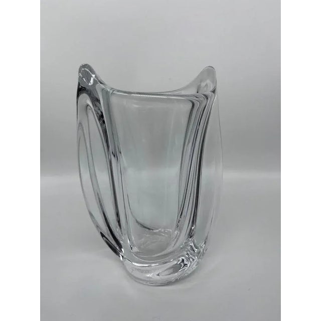 Glass Vintage Crystal Vase from the Cristallerie of Vannes, 1970s For Sale - Image 7 of 8