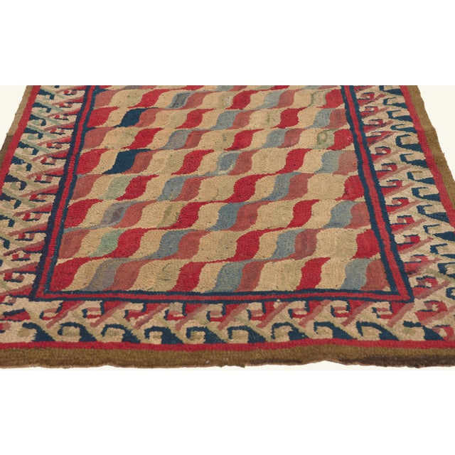 Late 19th Century American Hooked Rug, 02'07 X 04'03 For Sale - Image 4 of 10