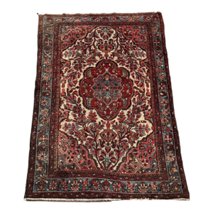 Vintage Heriz Persian Handmade Wool Rug 60” by 40”