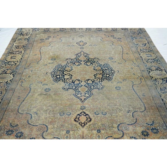 Traditional Antique Mohtasham Kashan Rug 6'11'' X 10'2'' For Sale - Image 3 of 11