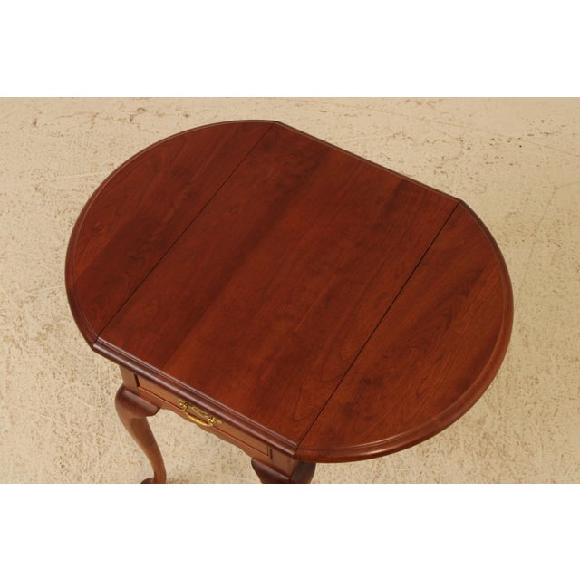 Pair Stickley Cherry Drop Lead Living Room End Tables For Sale - Image 9 of 18