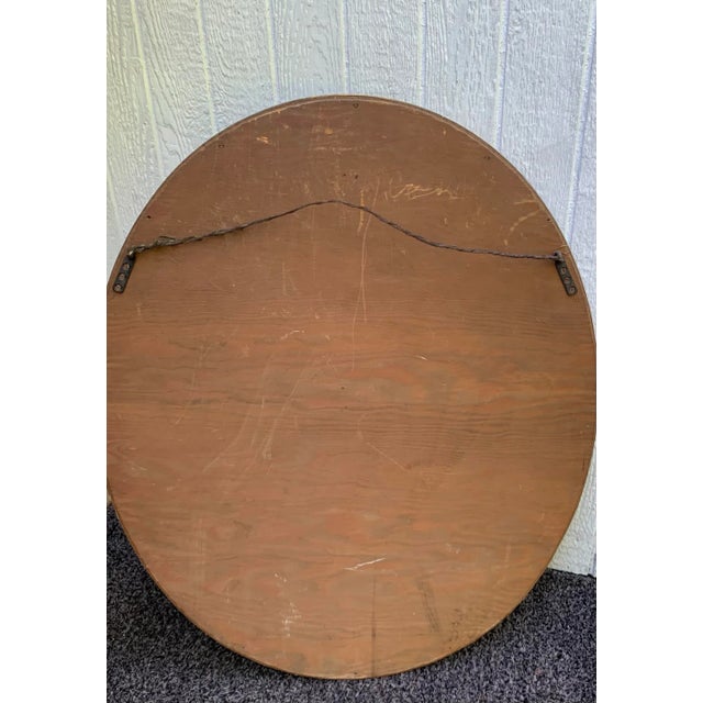 Antique Oval Round Mirror Foyer Entryway Sideboard Vintage. This beautiful Oval Round Mirror will enhance all decorating...