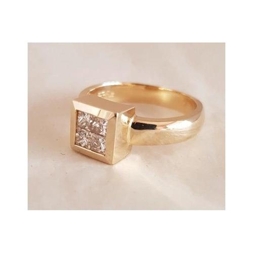 Vintage 14ct Yellow Gold Princess-Cut Diamond Four-Stone Ring, 1960s For Sale - Image 11 of 18