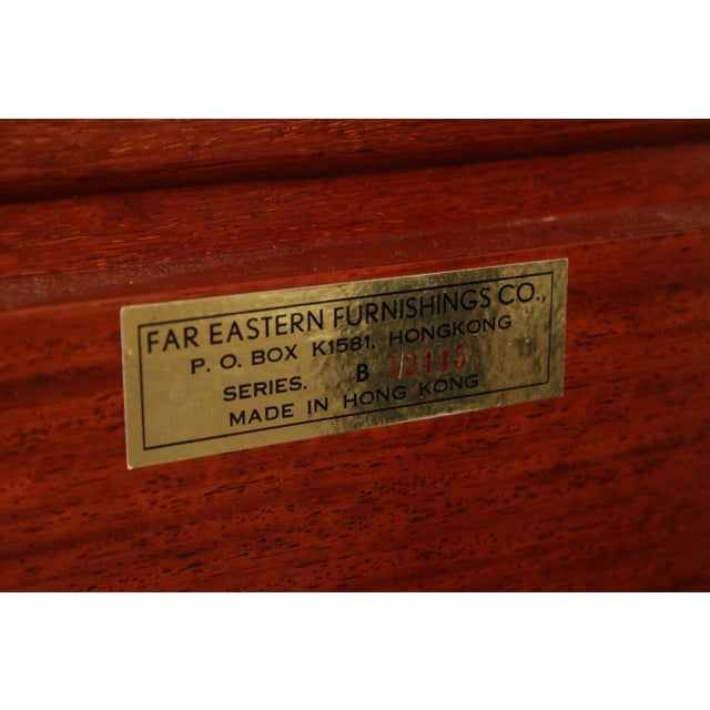 Far Eastern Furnishings Chinese Rosewood Fretwork King Size Headboard For Sale - Image 12 of 12